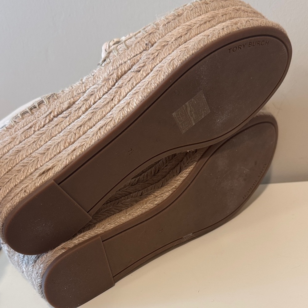 Tory Burch✨ Women's Platform Espadrille Wedge size 7 1/2 - Picture 8 of 9